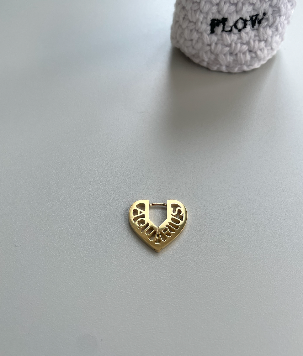 Zodiac Heart Pierce-Aquarius<水瓶座>