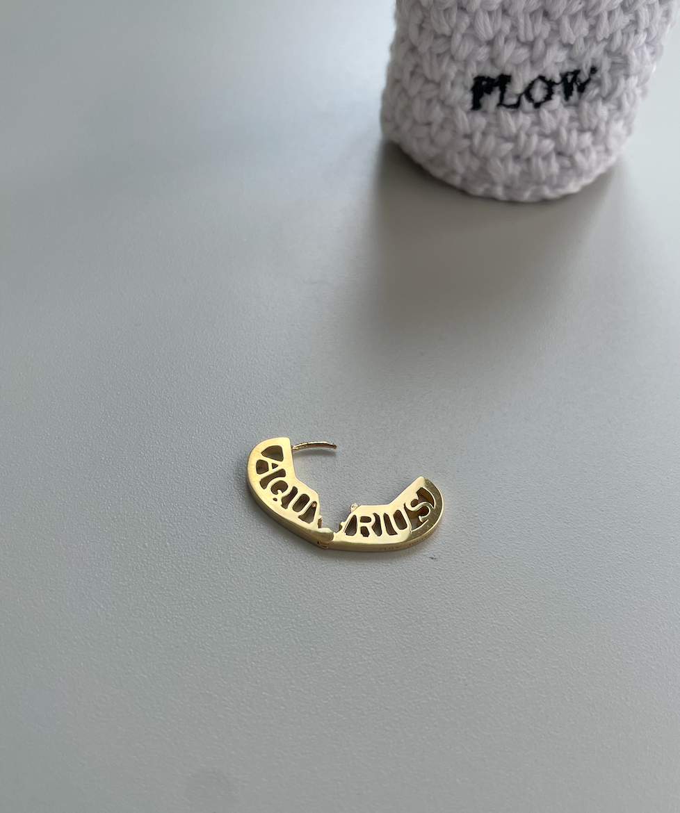 Zodiac Heart Pierce-Aquarius<水瓶座>