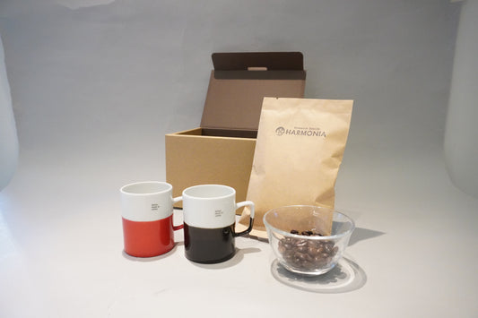 HARMONIAオリジナルコーヒー豆とマグカップ<波佐見焼dipマグペア>セット