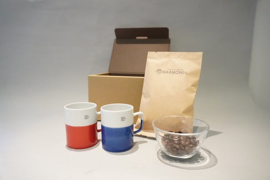 HARMONIAオリジナルコーヒー豆とマグカップ<波佐見焼dipマグペア>セット