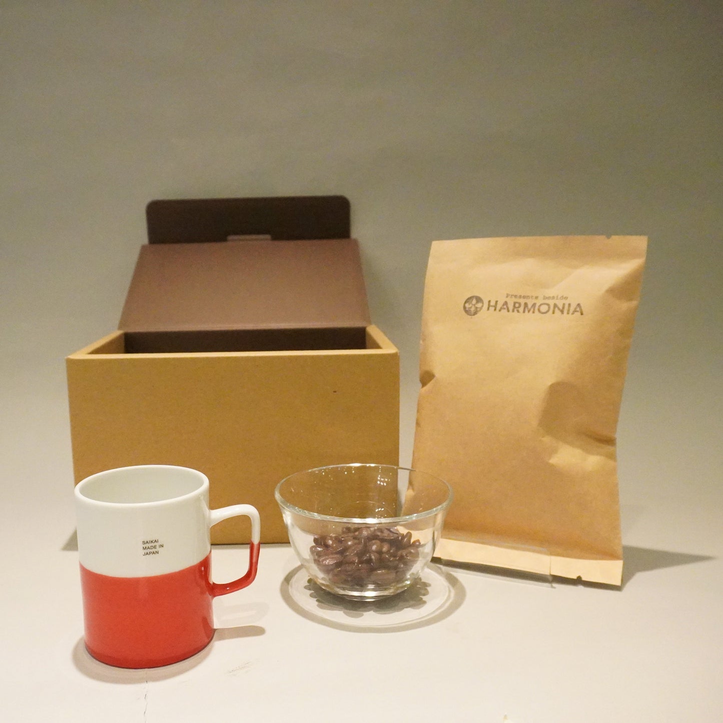 HARMONIAオリジナルコーヒー豆とマグカップ<波佐見焼dipマグ>セット