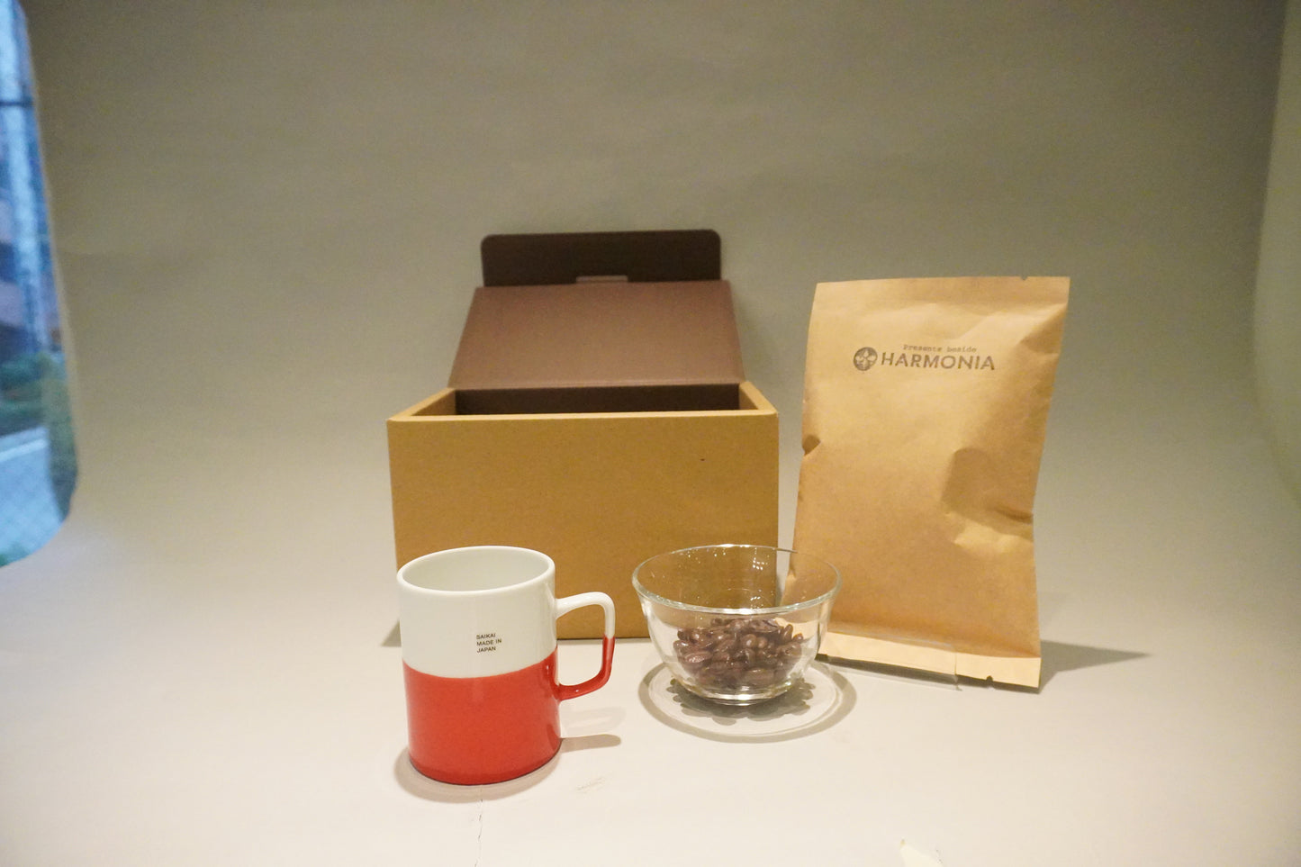 HARMONIAオリジナルコーヒー豆とマグカップ<波佐見焼dipマグ>セット