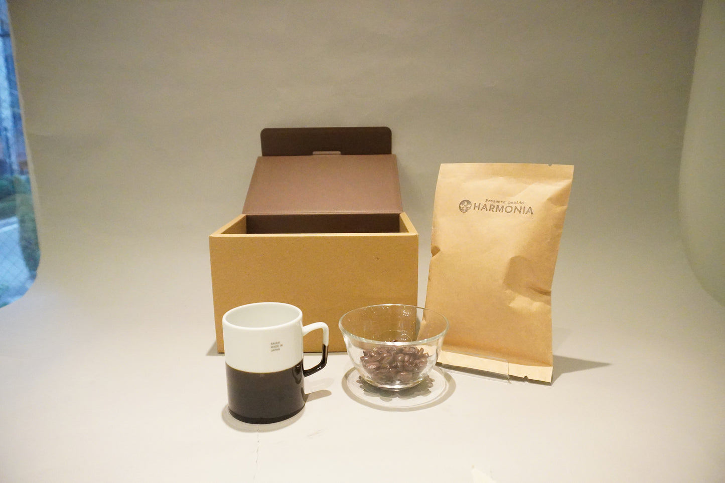 HARMONIAオリジナルコーヒー豆とマグカップ<波佐見焼dipマグ>セット
