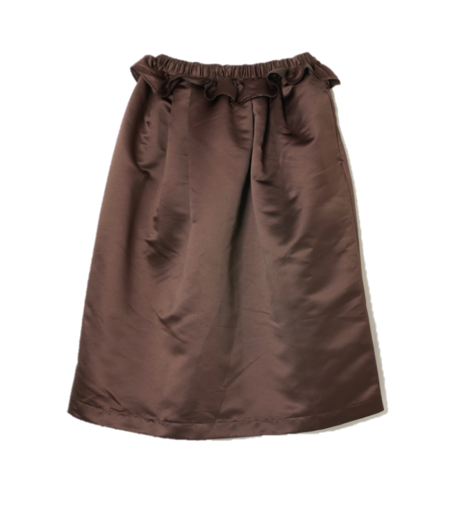 サテンボリュームスカート