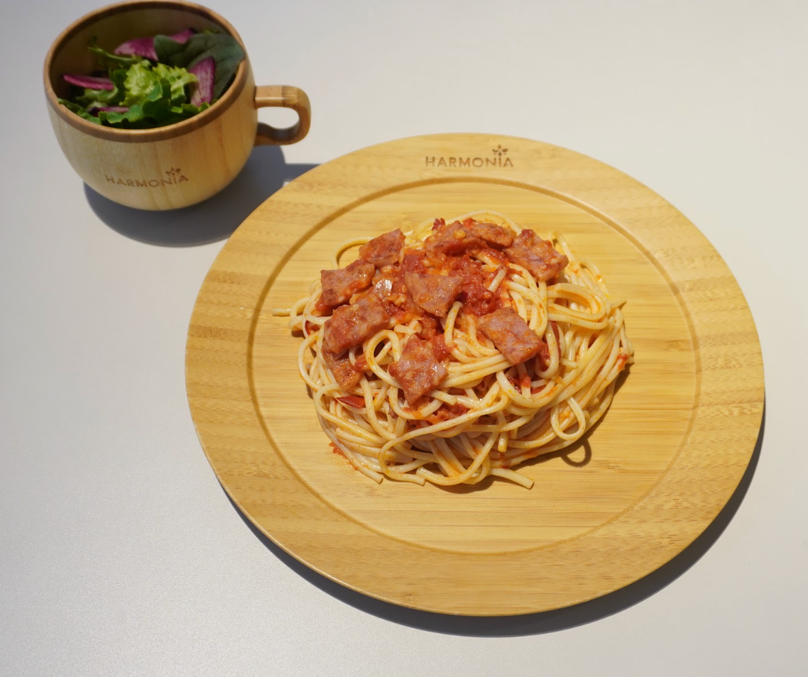 雲仙ハムのトマトソース五島うどん