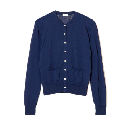 ビジューボタンシアーカーディガン