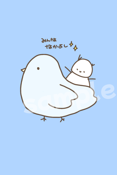 ＜受注アイテム＞ヴィヴィくんとへいわてん：Tシャツ（ハト）