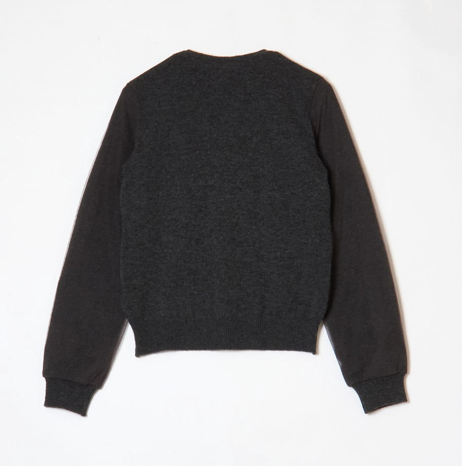 ワンポイントシアーリボンニット