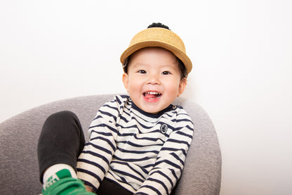 Baby Big Pom Braid Cap