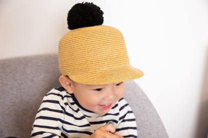 Baby Big Pom Braid Cap